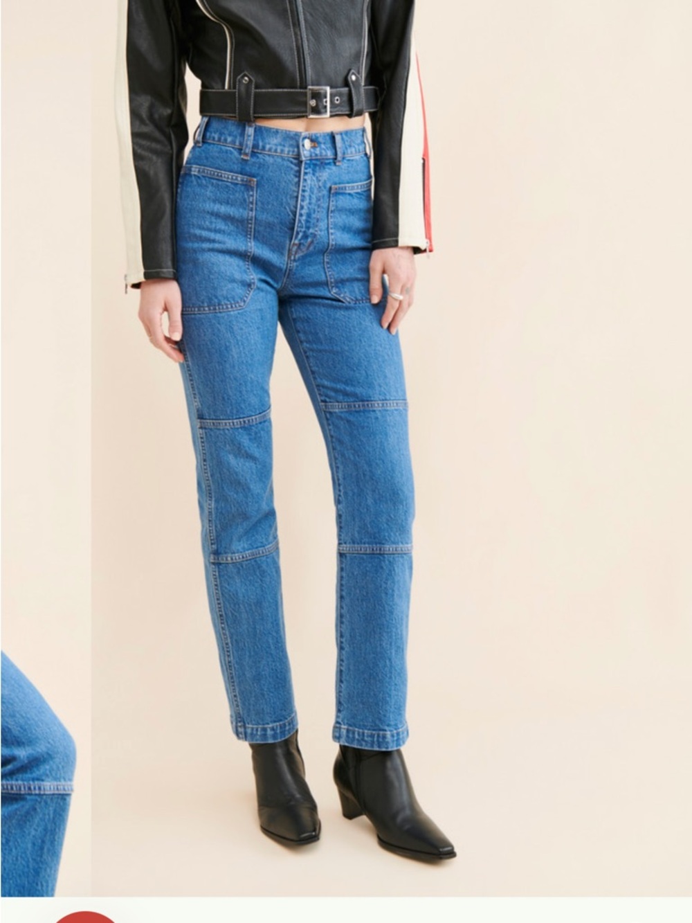 Madewell High-Rise 90s Straight Jeans in Mid Blue